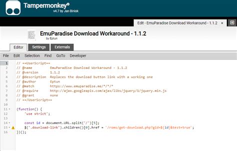 emuparadise tampermonkey|Workaround to download roms off Emuparadise again!!.